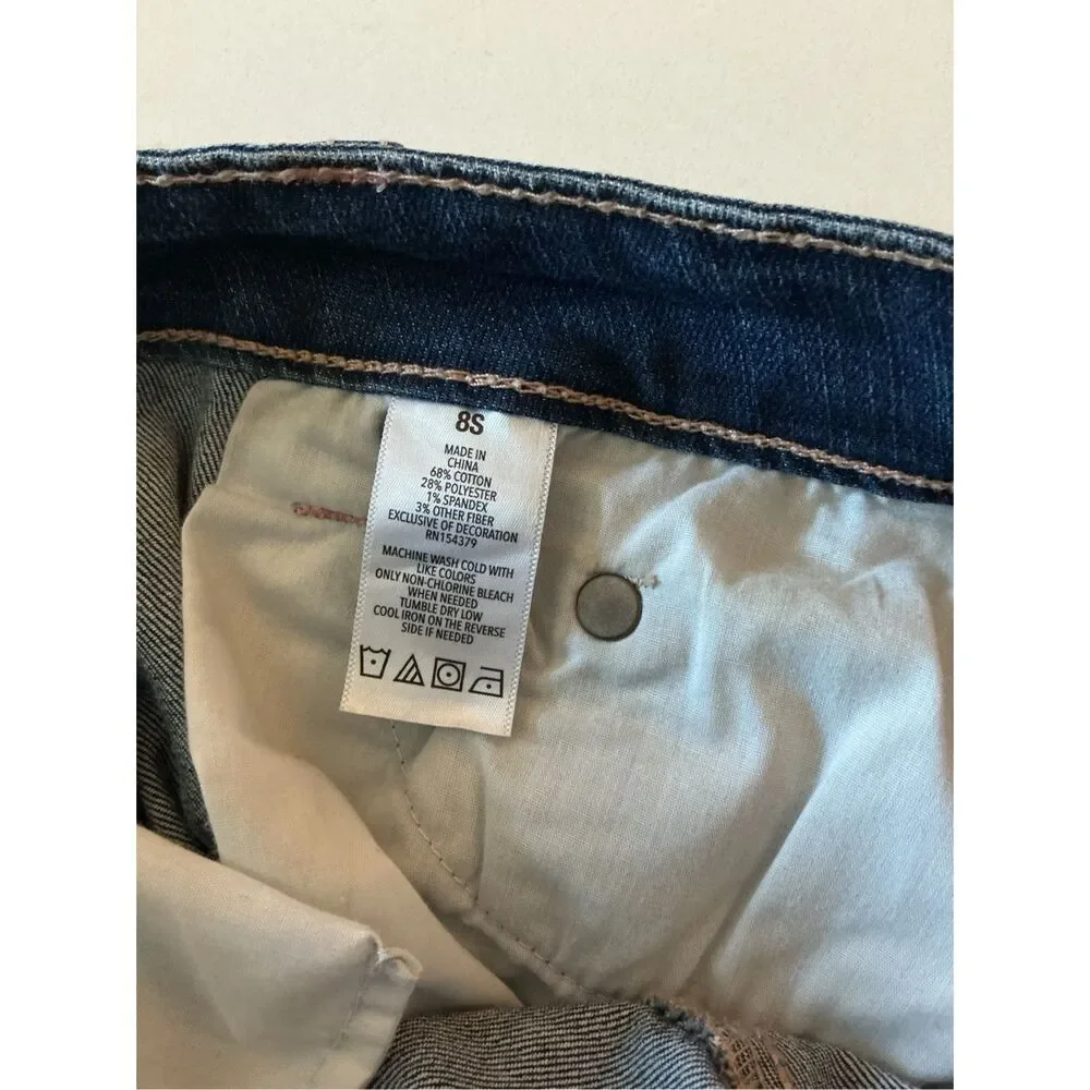 Aeropostale Mid-rise Flare Jeans Sz 8 Stretch Flap Pockets